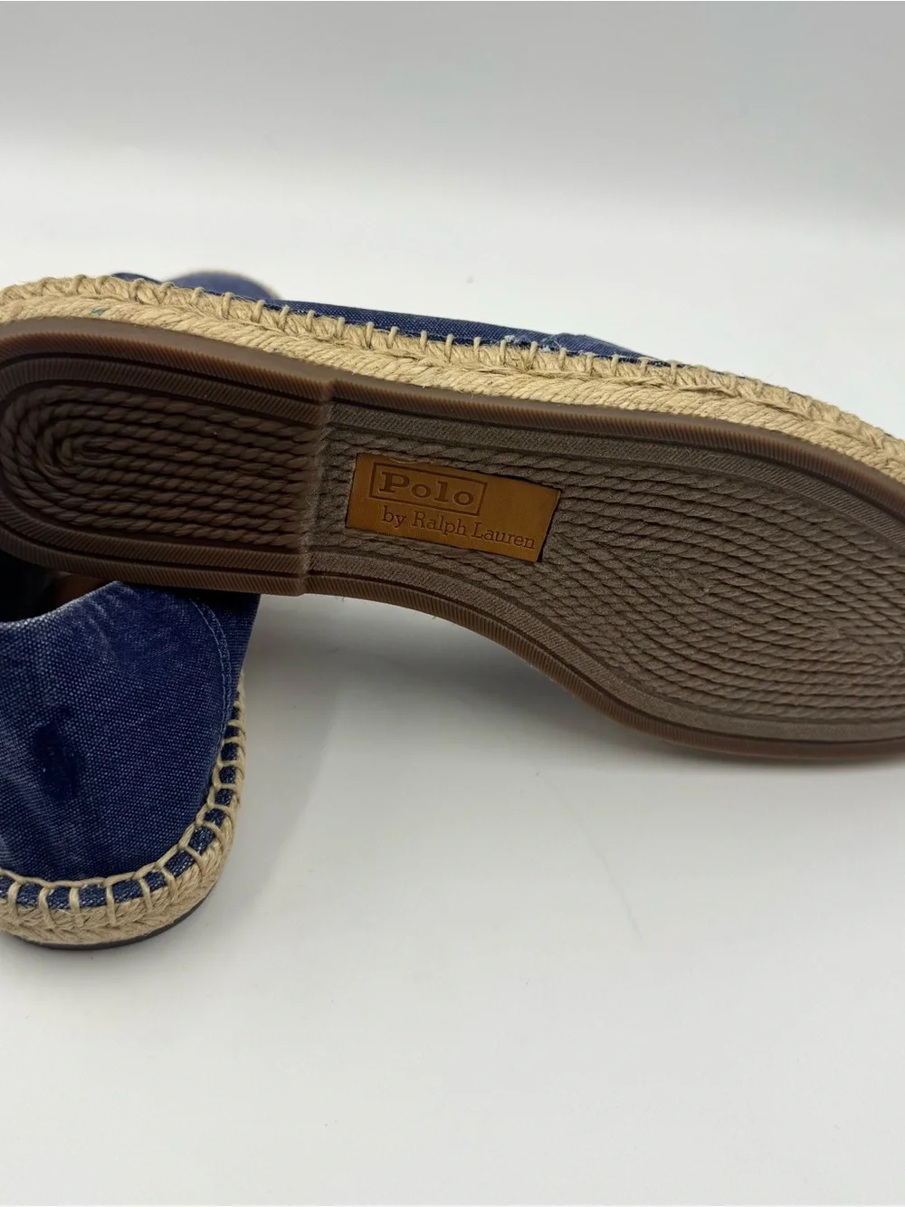 POLO RALPH LAUREN Men's US 10 D Washed Canvas Cevio V2 Espadrille Navy